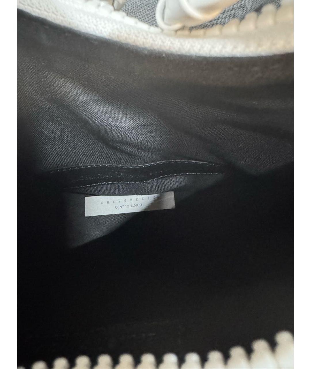 BALENCIAGA Белая кожаная сумка через плечо, фото 6