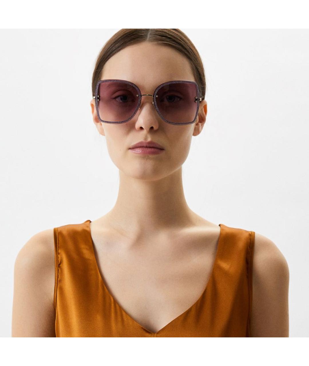 JIMMY CHOO Фиолетовые пластиковые солнцезащитные очки, фото 6