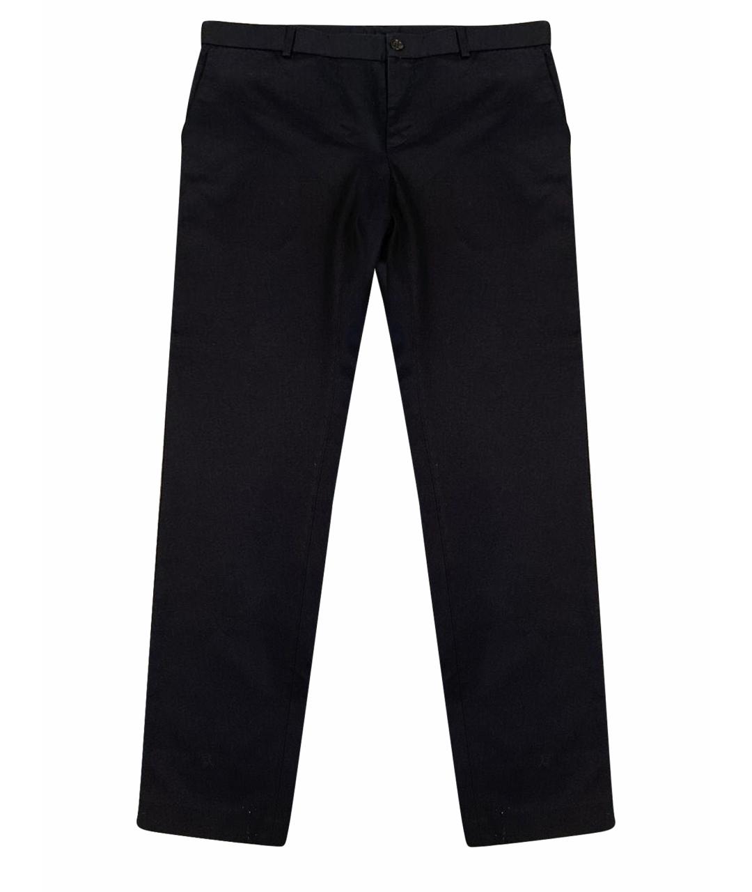 GUCCI Темно-синие хлопковые брюки чинос, фото 1