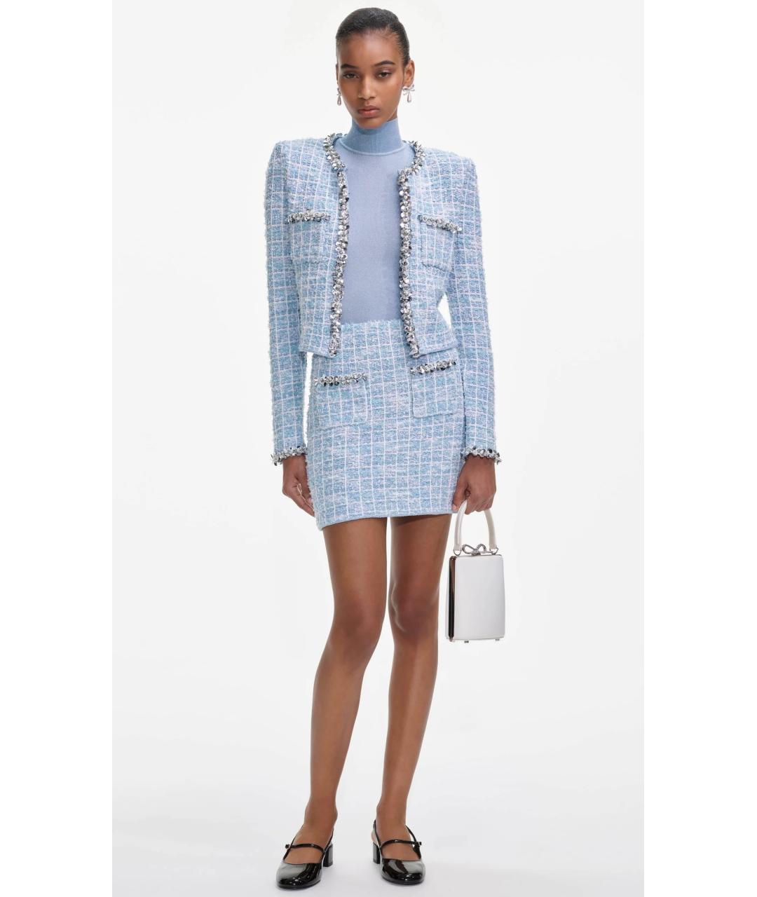 SELF-PORTRAIT Голубой жакет/пиджак, фото 2