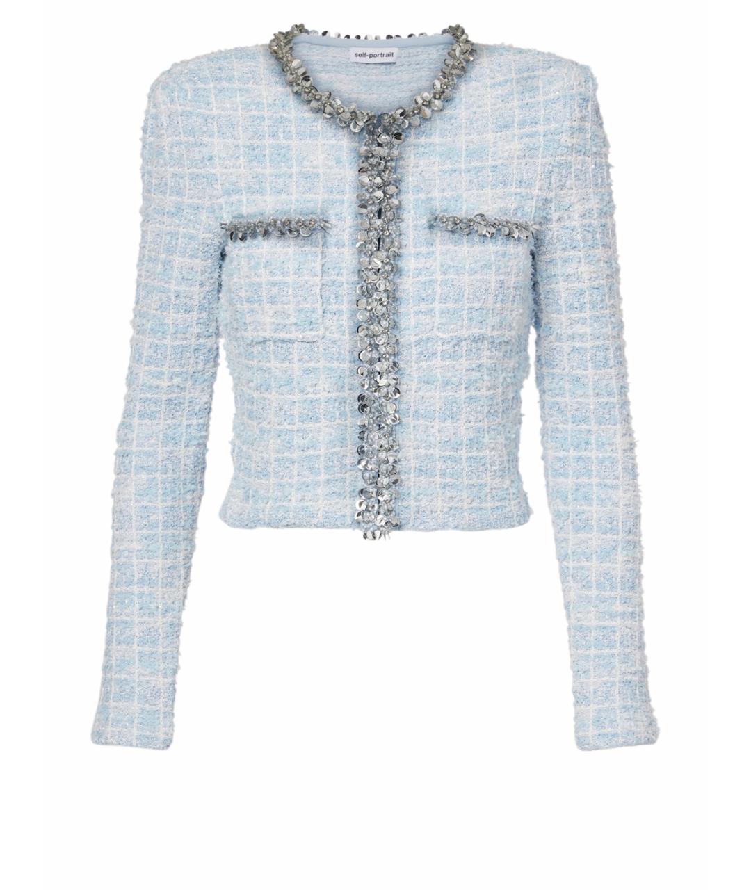 SELF-PORTRAIT Голубой жакет/пиджак, фото 1