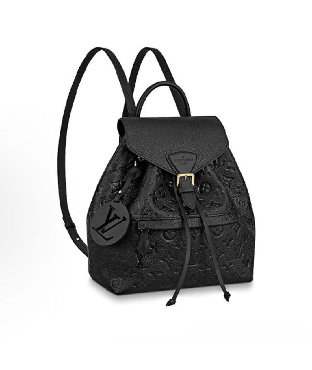 LOUIS VUITTON Черный кожаный рюкзак, фото 4