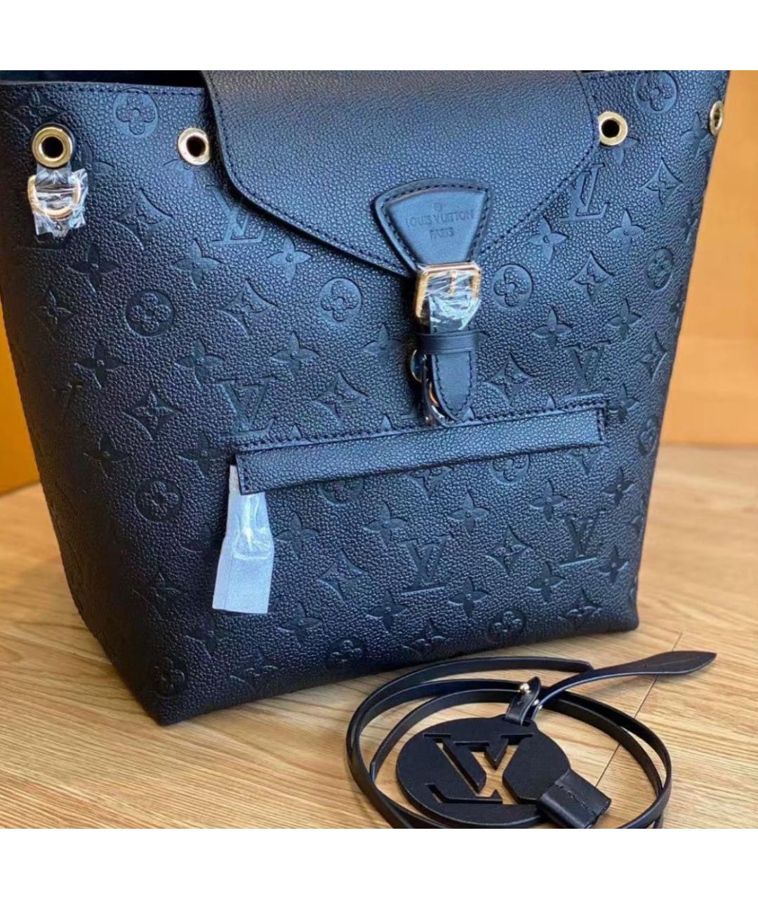 LOUIS VUITTON Черный кожаный рюкзак, фото 2