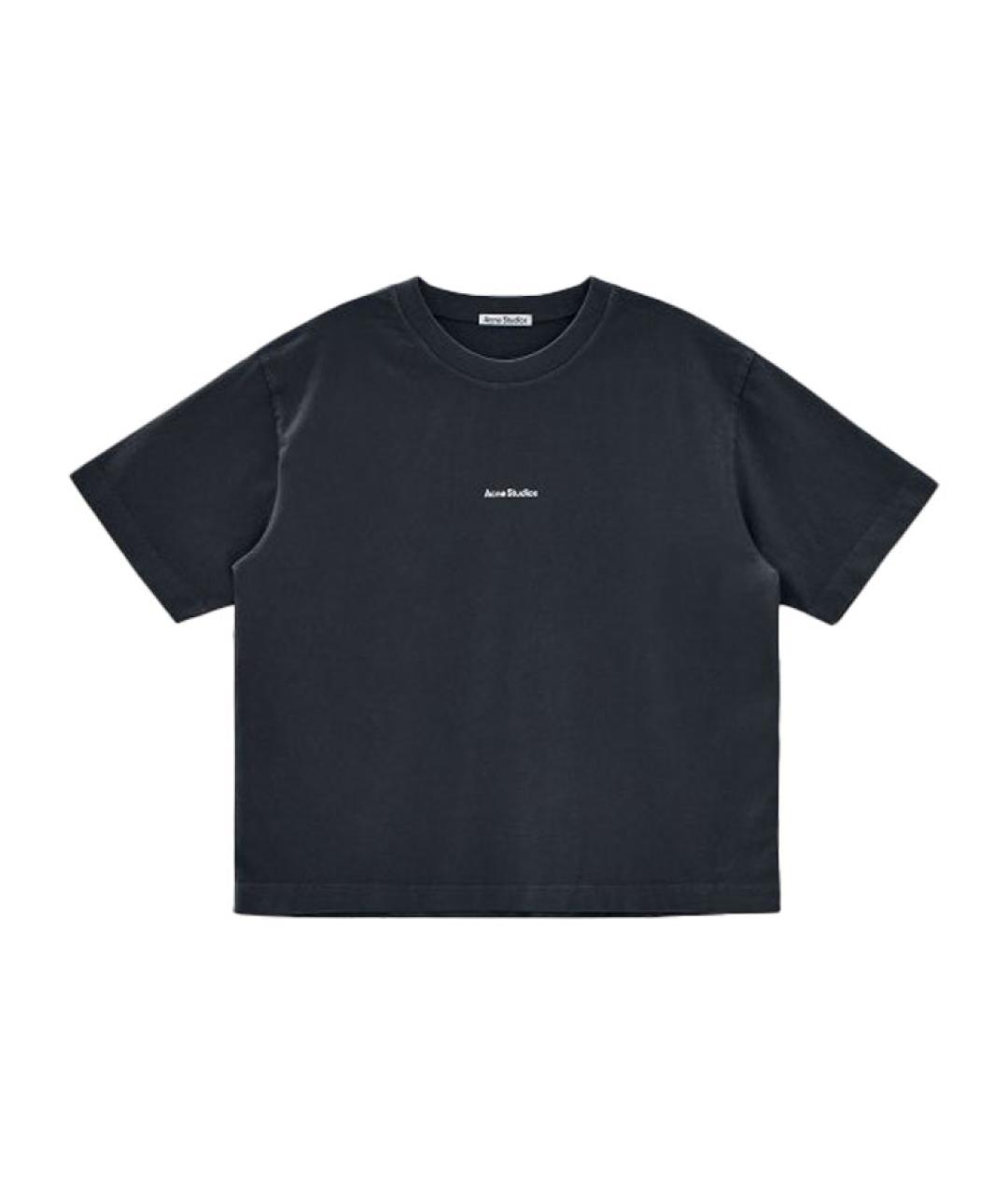 ACNE STUDIOS Черная хлопковая футболка, фото 1