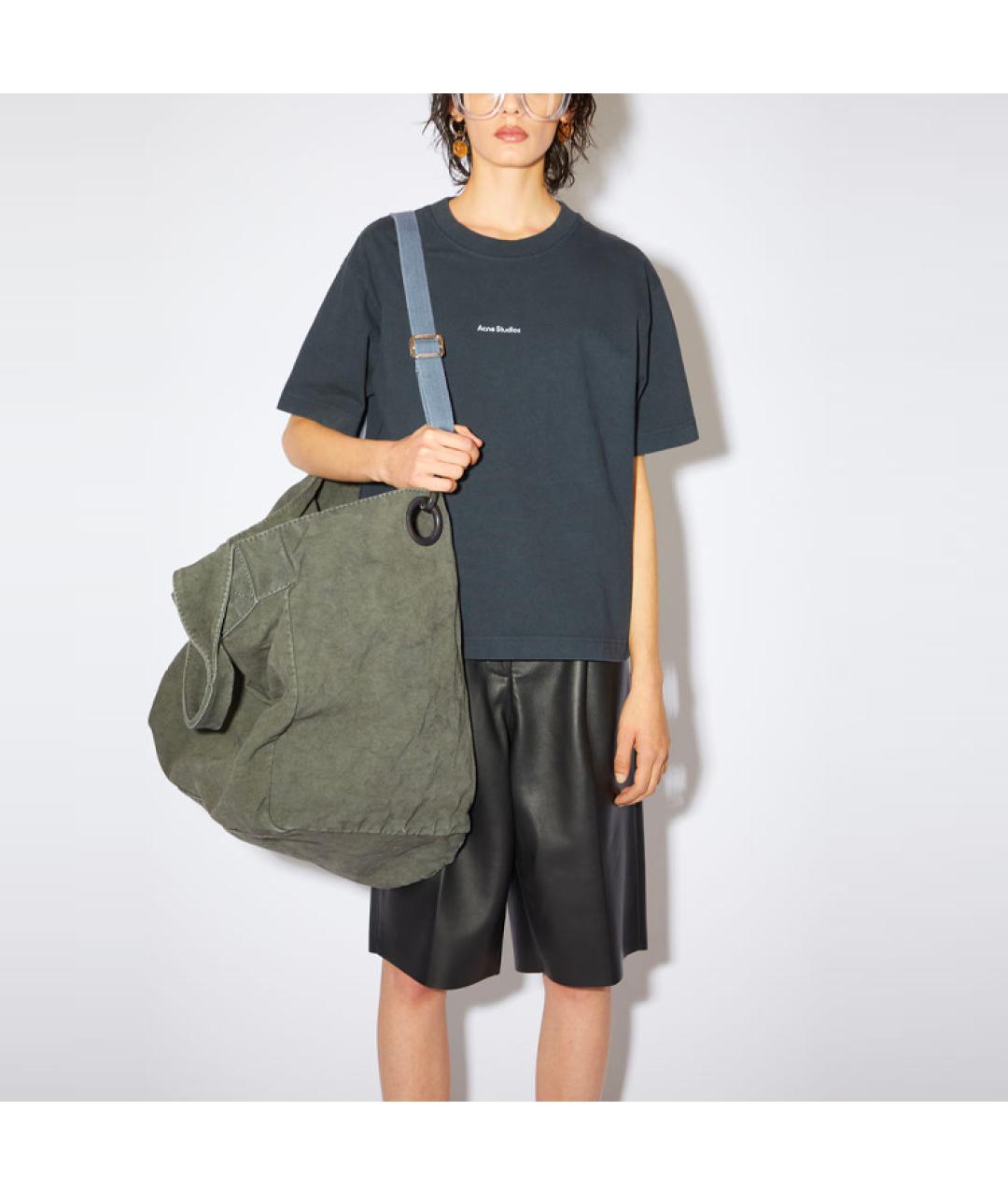 ACNE STUDIOS Черная хлопковая футболка, фото 2