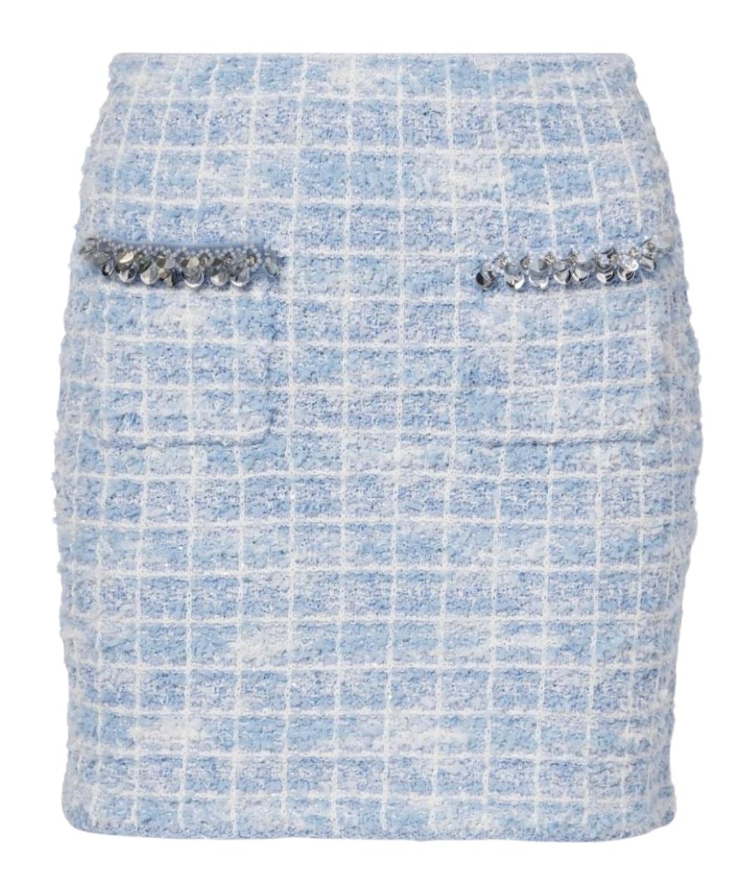 SELF-PORTRAIT Голубая юбка мини, фото 1