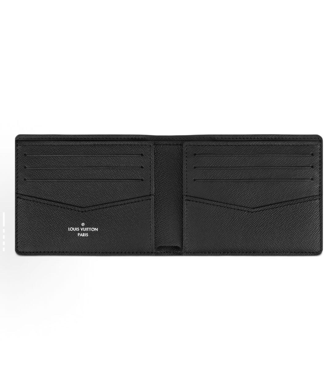 LOUIS VUITTON Серый кожаный кошелек, фото 2