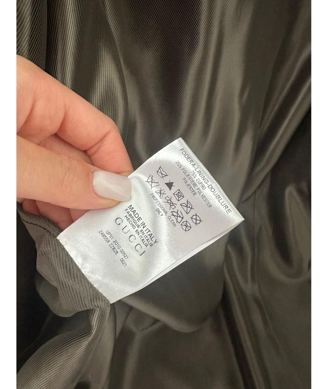 GUCCI Серое шерстяное пальто, фото 5