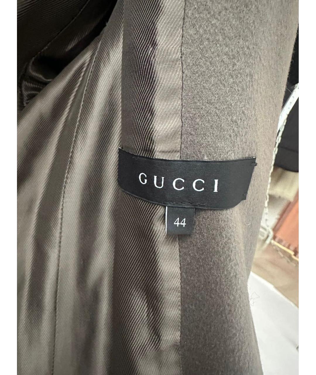 GUCCI Серое шерстяное пальто, фото 4