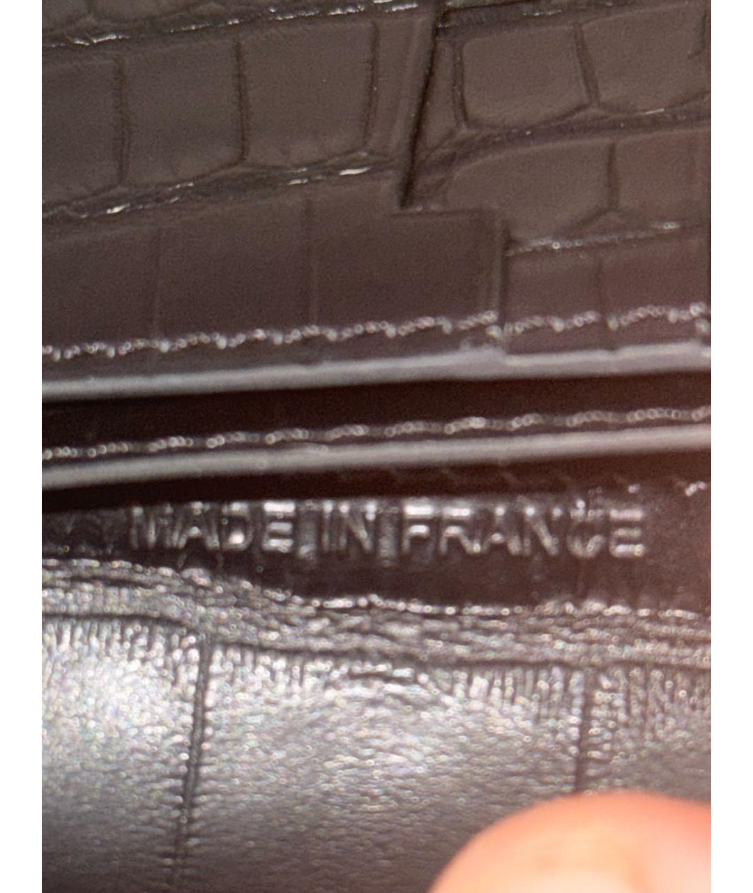 ZILLI Черный кошелек из экзотической кожи, фото 6