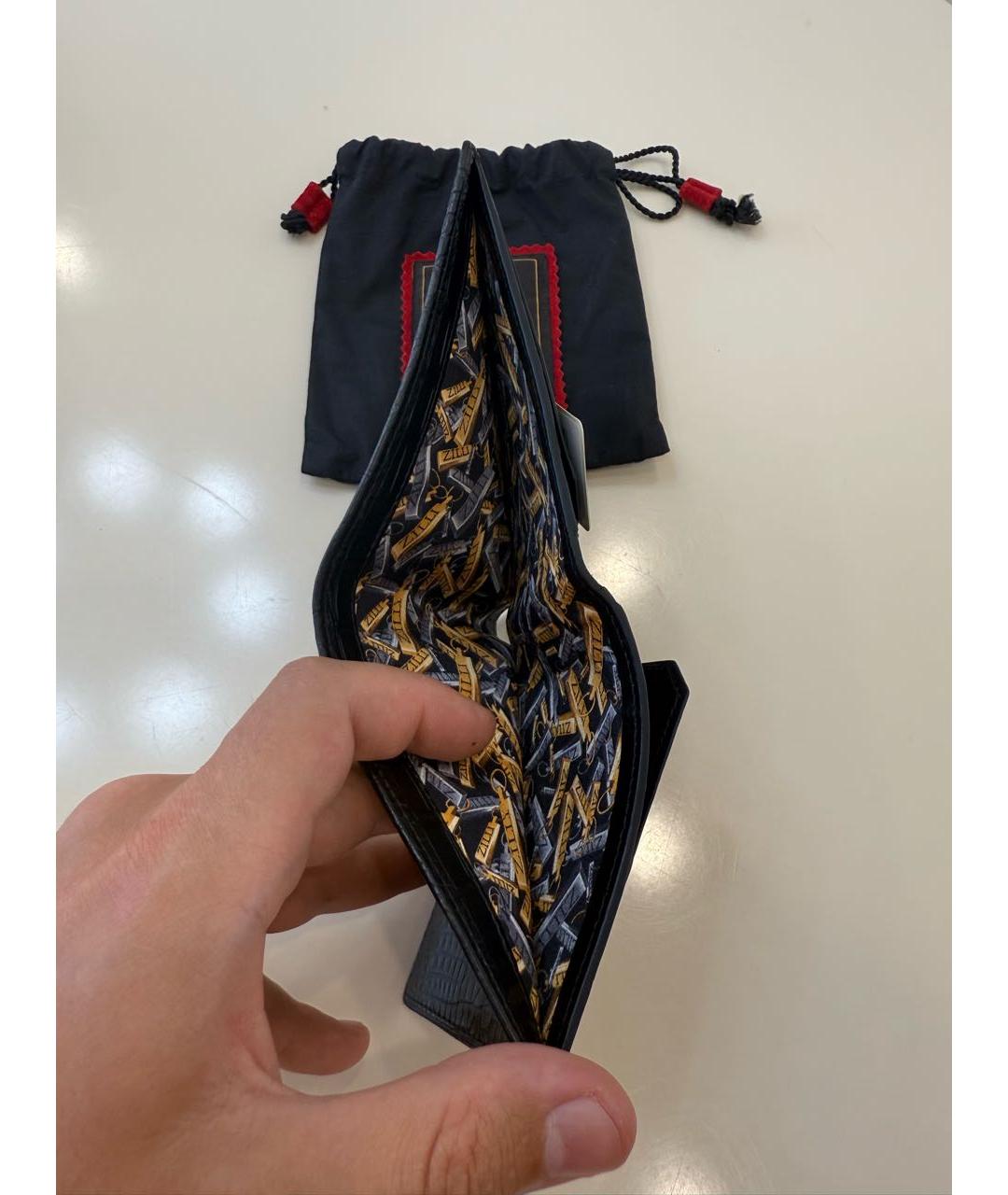 ZILLI Черный кошелек из экзотической кожи, фото 4