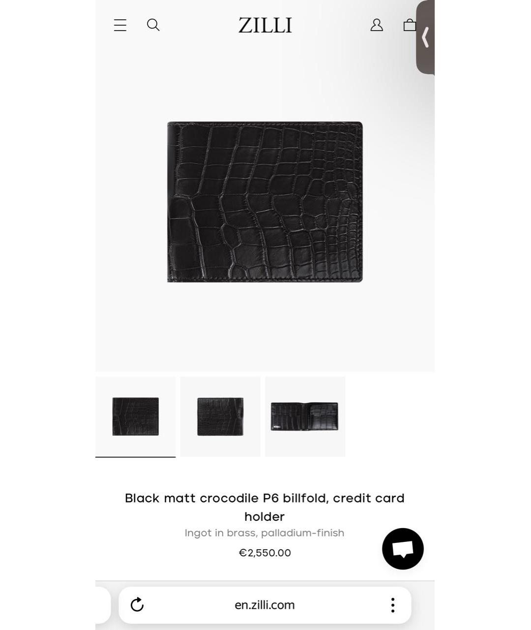 ZILLI Черный кошелек из экзотической кожи, фото 7