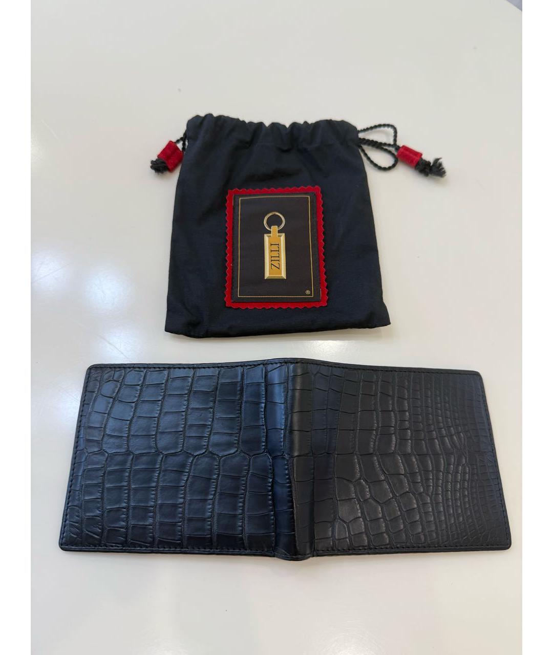 ZILLI Черный кошелек из экзотической кожи, фото 3
