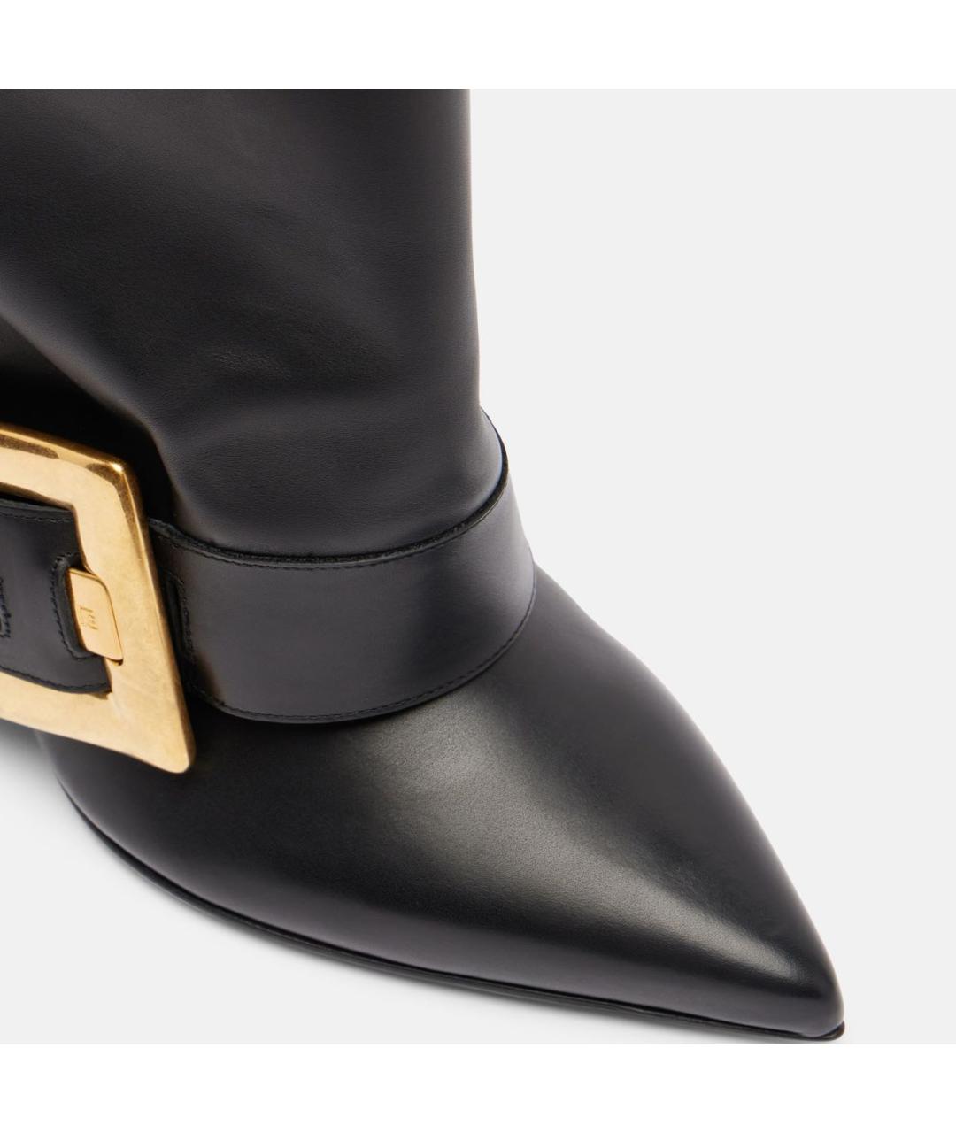 BALMAIN Черные кожаные сапоги, фото 2