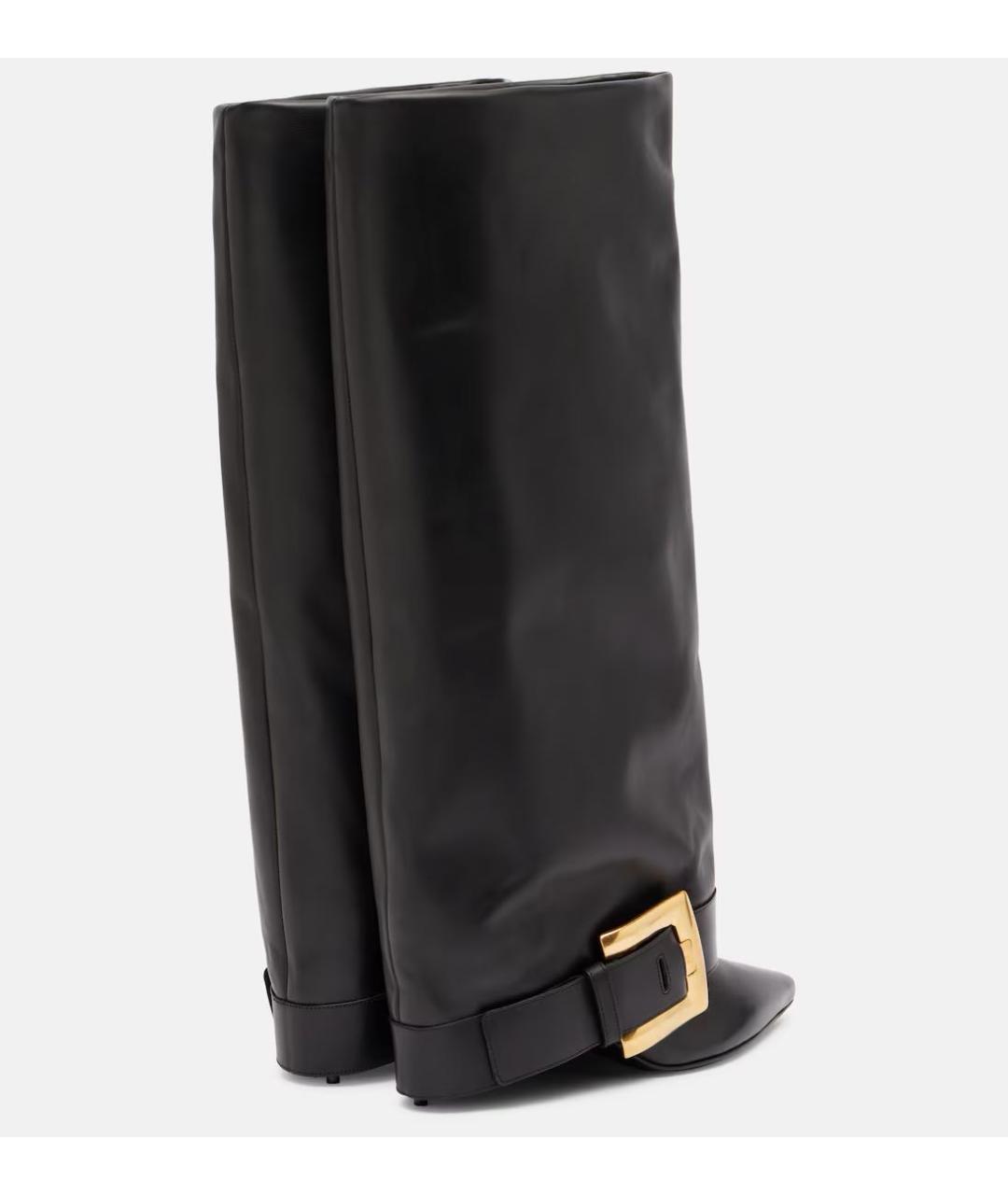 BALMAIN Черные кожаные сапоги, фото 3