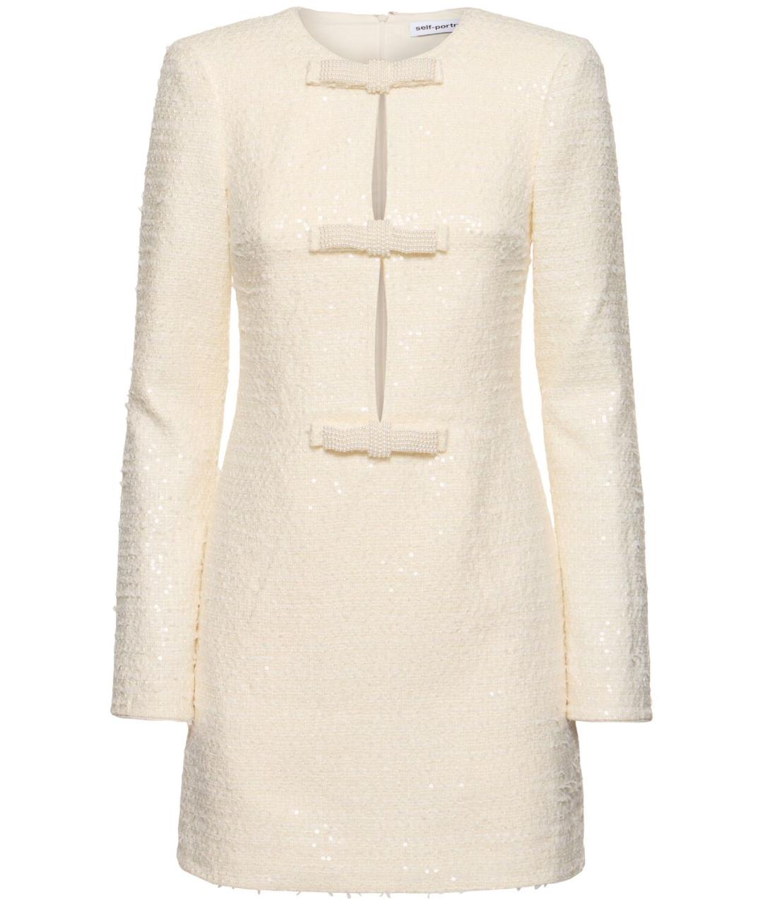 SELF-PORTRAIT Бежевое коктейльное платье, фото 10