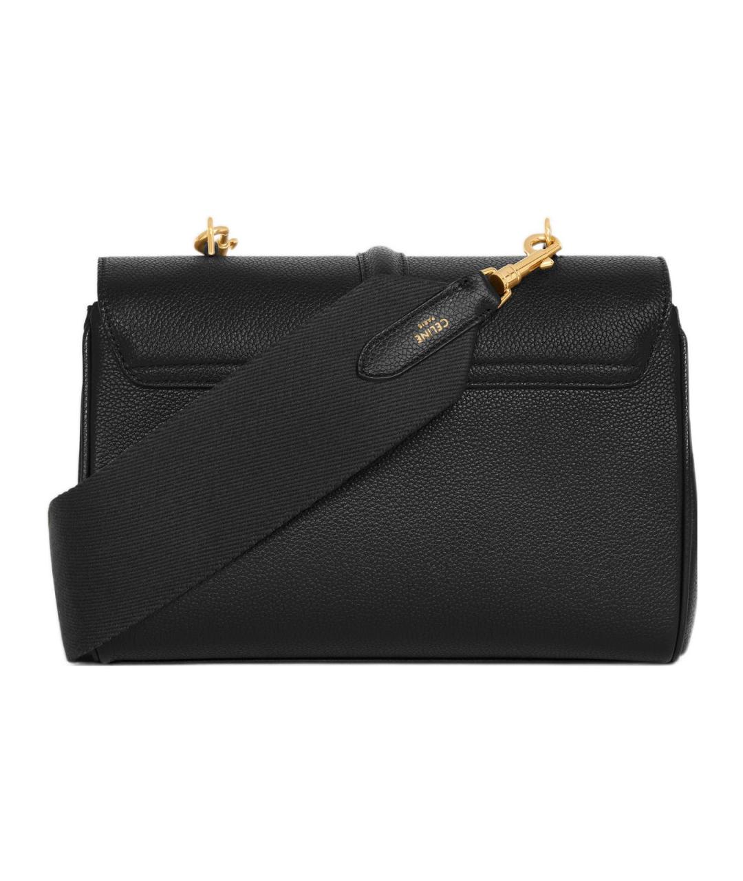 CELINE Черная кожаная сумка через плечо, фото 3