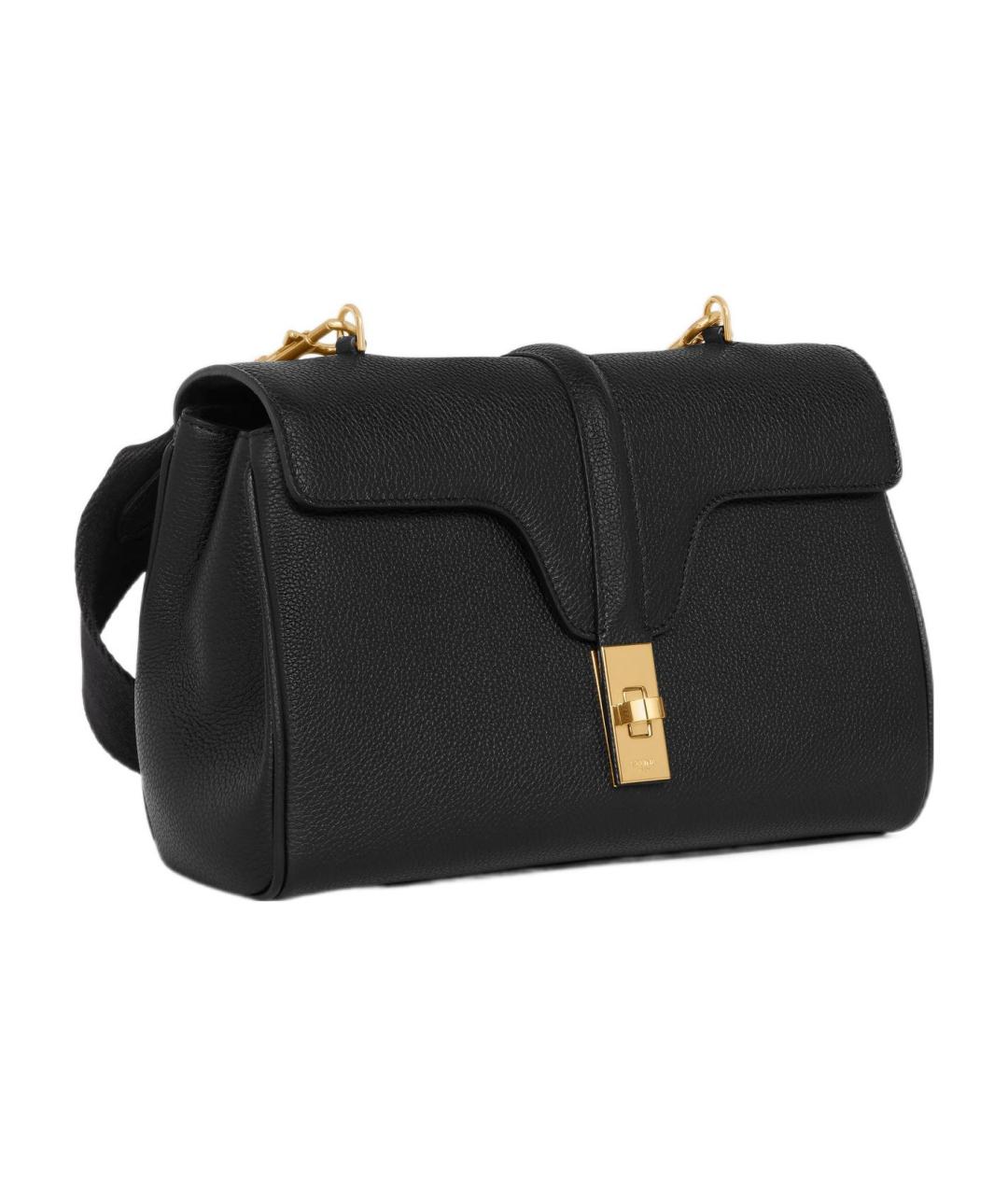 CELINE Черная кожаная сумка через плечо, фото 2