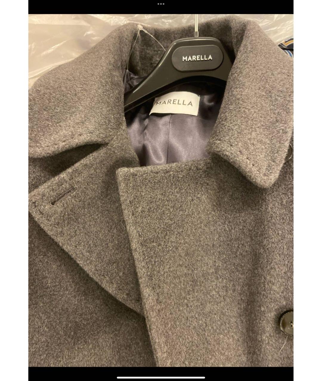 MAX MARA Антрацитовое шерстяное пальто, фото 3
