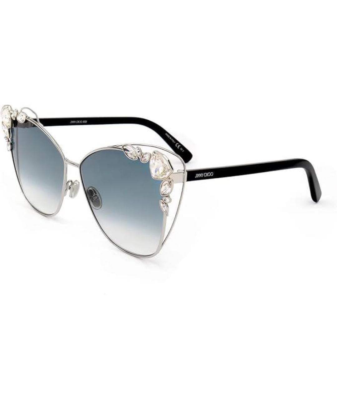 JIMMY CHOO Серебряные металлические солнцезащитные очки, фото 1