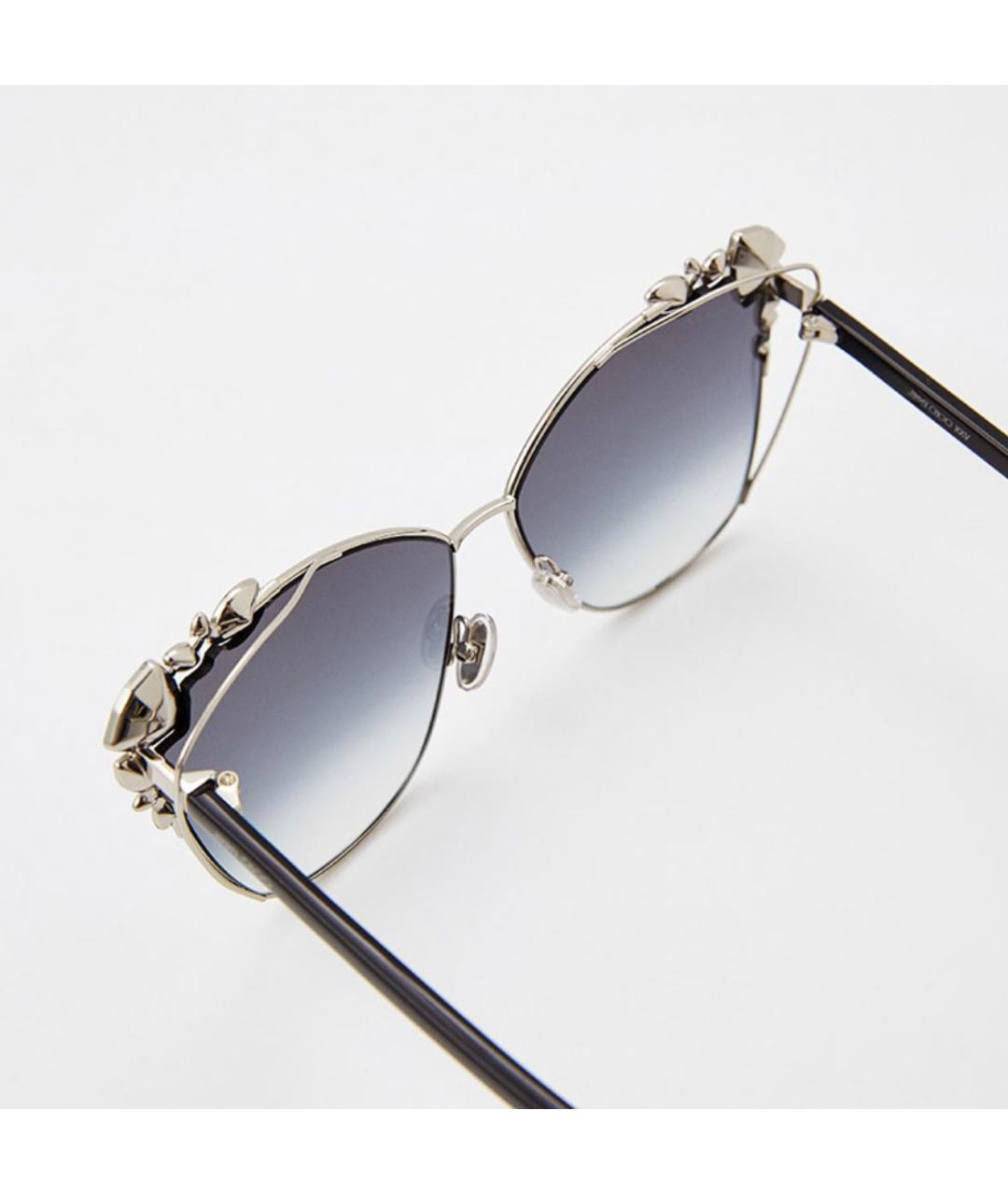 JIMMY CHOO Серебряные металлические солнцезащитные очки, фото 2
