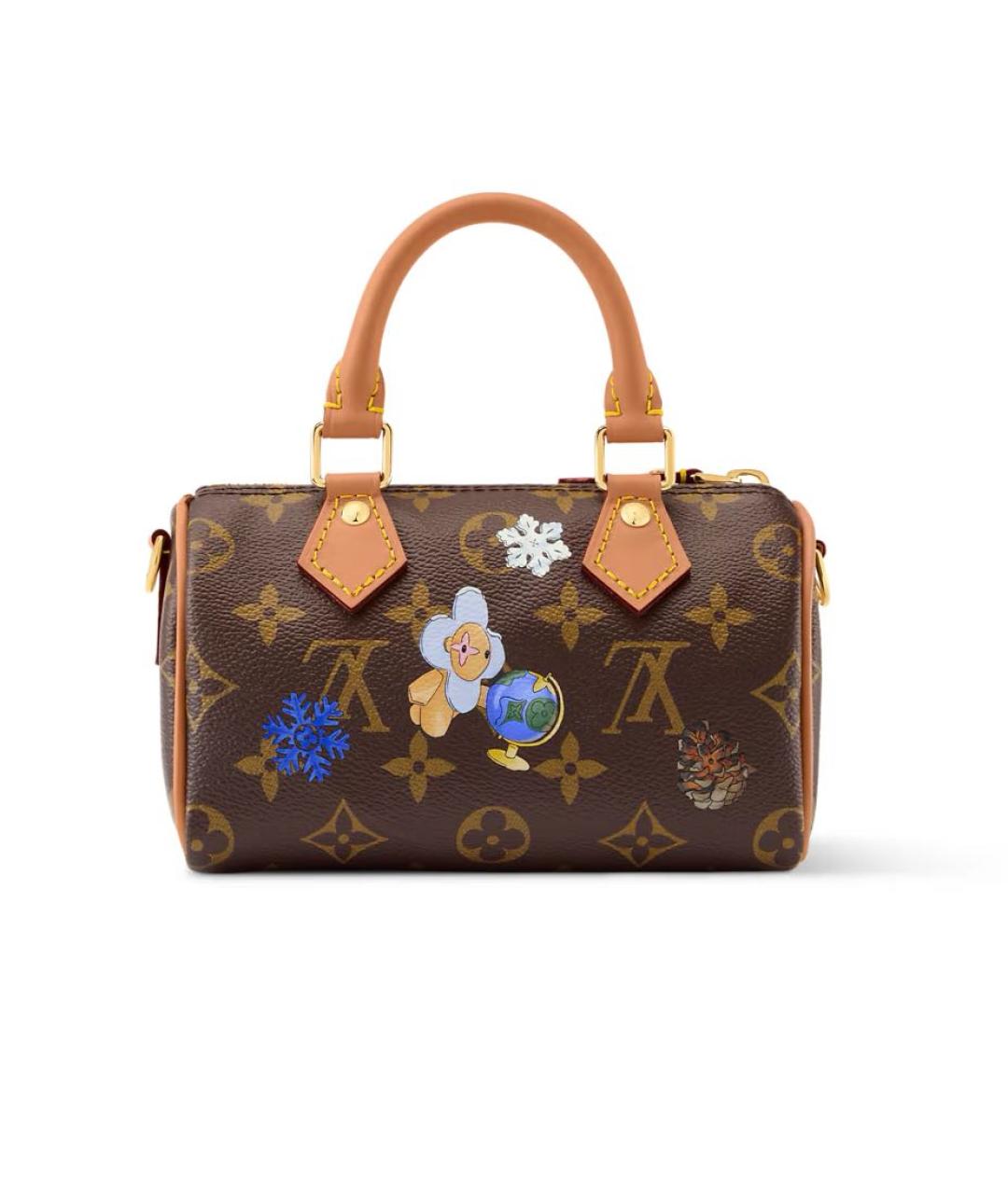 LOUIS VUITTON Коричневая кожаная сумка через плечо, фото 4