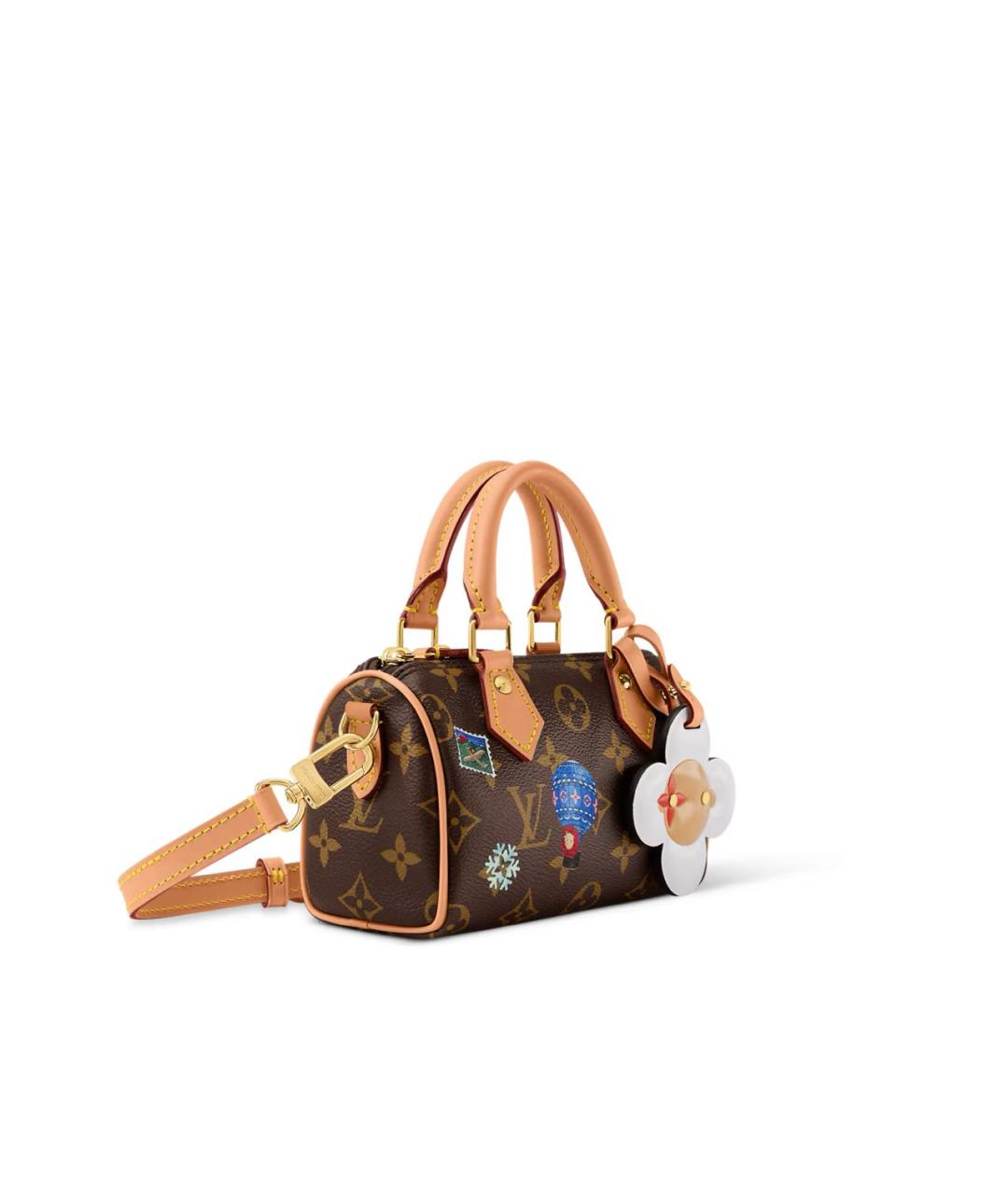 LOUIS VUITTON Коричневая кожаная сумка через плечо, фото 2