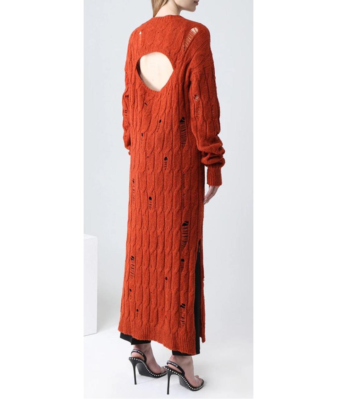 DAMIR DOMA Оранжевое шерстяное повседневное платье, фото 8