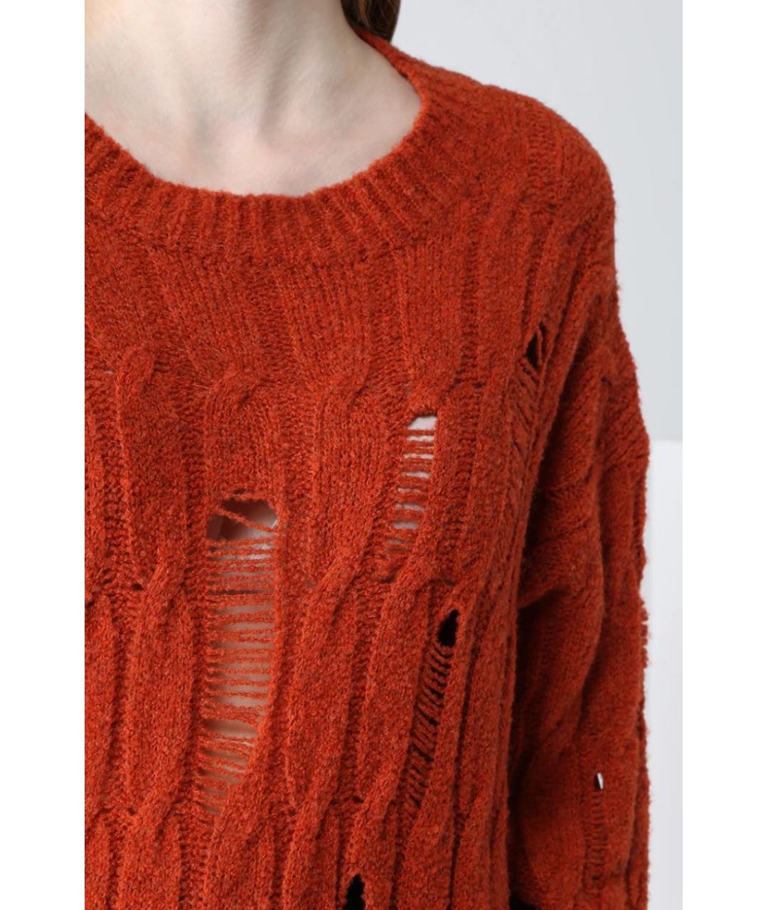 DAMIR DOMA Оранжевое шерстяное повседневное платье, фото 4