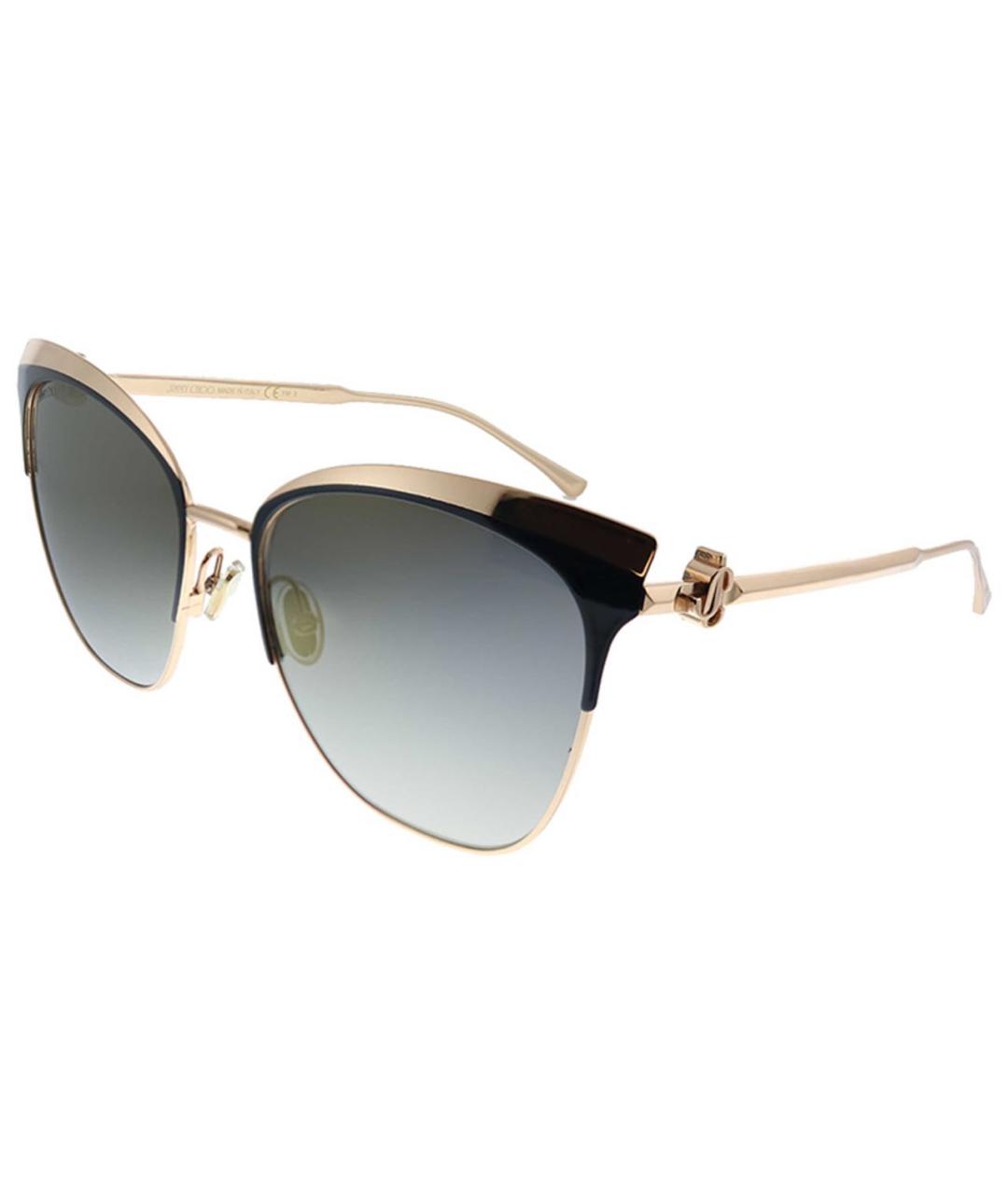 JIMMY CHOO Золотые металлические солнцезащитные очки, фото 3