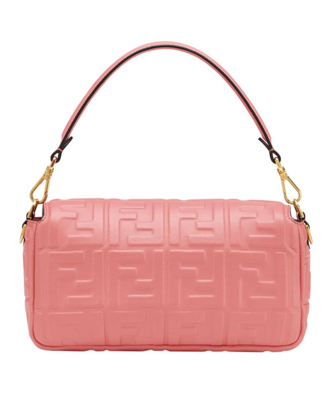 FENDI Розовая кожаная сумка через плечо, фото 3