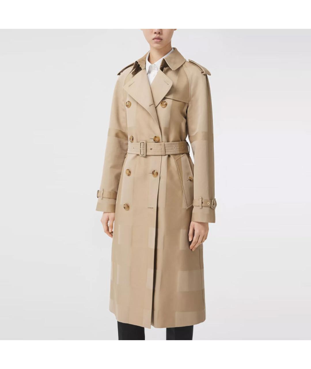 BURBERRY Бежевый хлопковый тренч/плащ, фото 3