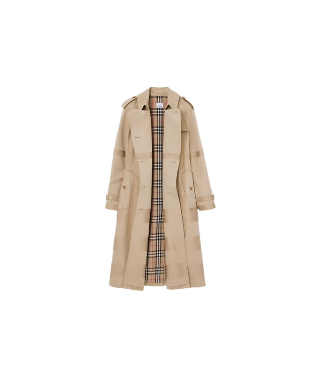 BURBERRY Бежевый хлопковый тренч/плащ, фото 2
