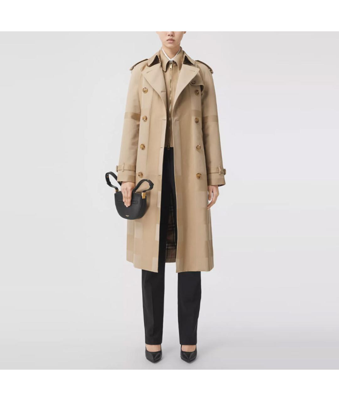 BURBERRY Бежевый хлопковый тренч/плащ, фото 5