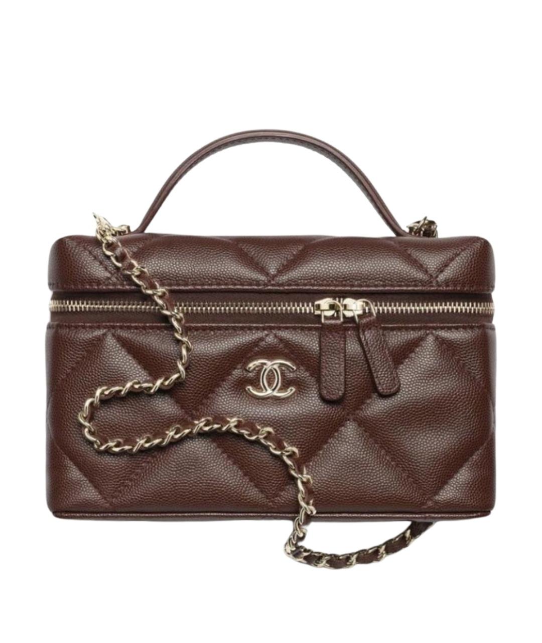 CHANEL Коричневая кожаная сумка через плечо, фото 1