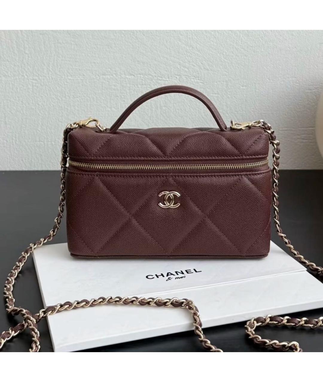 CHANEL Коричневая кожаная сумка через плечо, фото 7