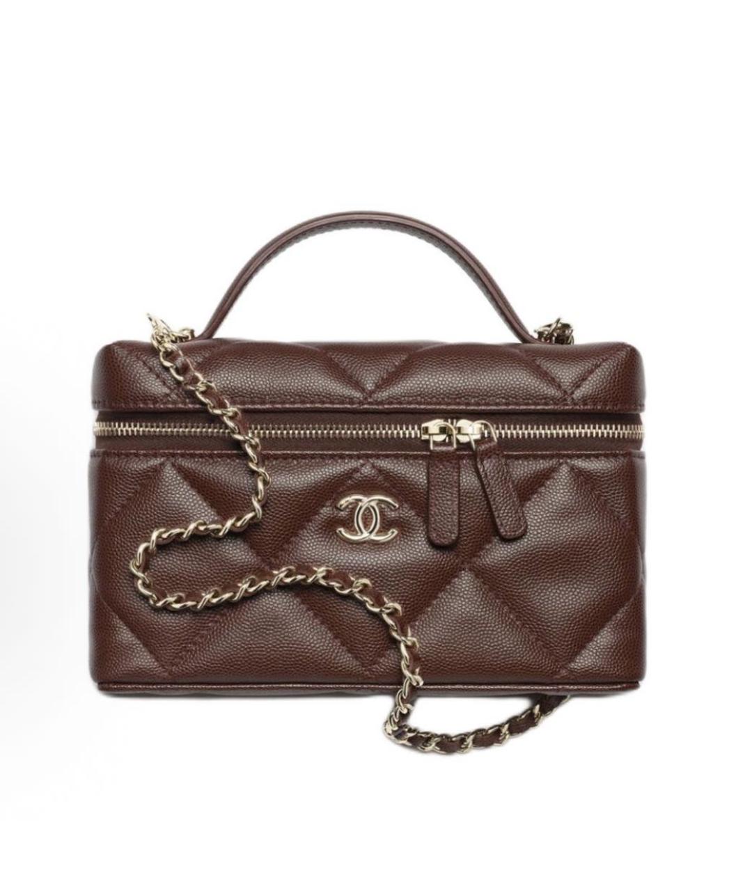 CHANEL Коричневая кожаная сумка через плечо, фото 8