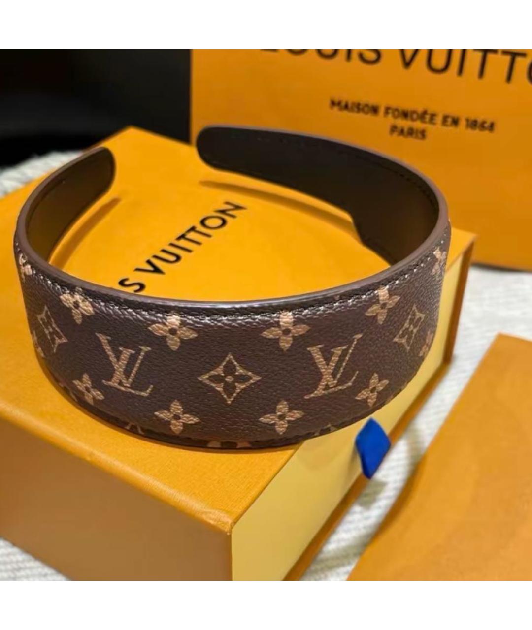 LOUIS VUITTON Коричневый ободок, фото 2