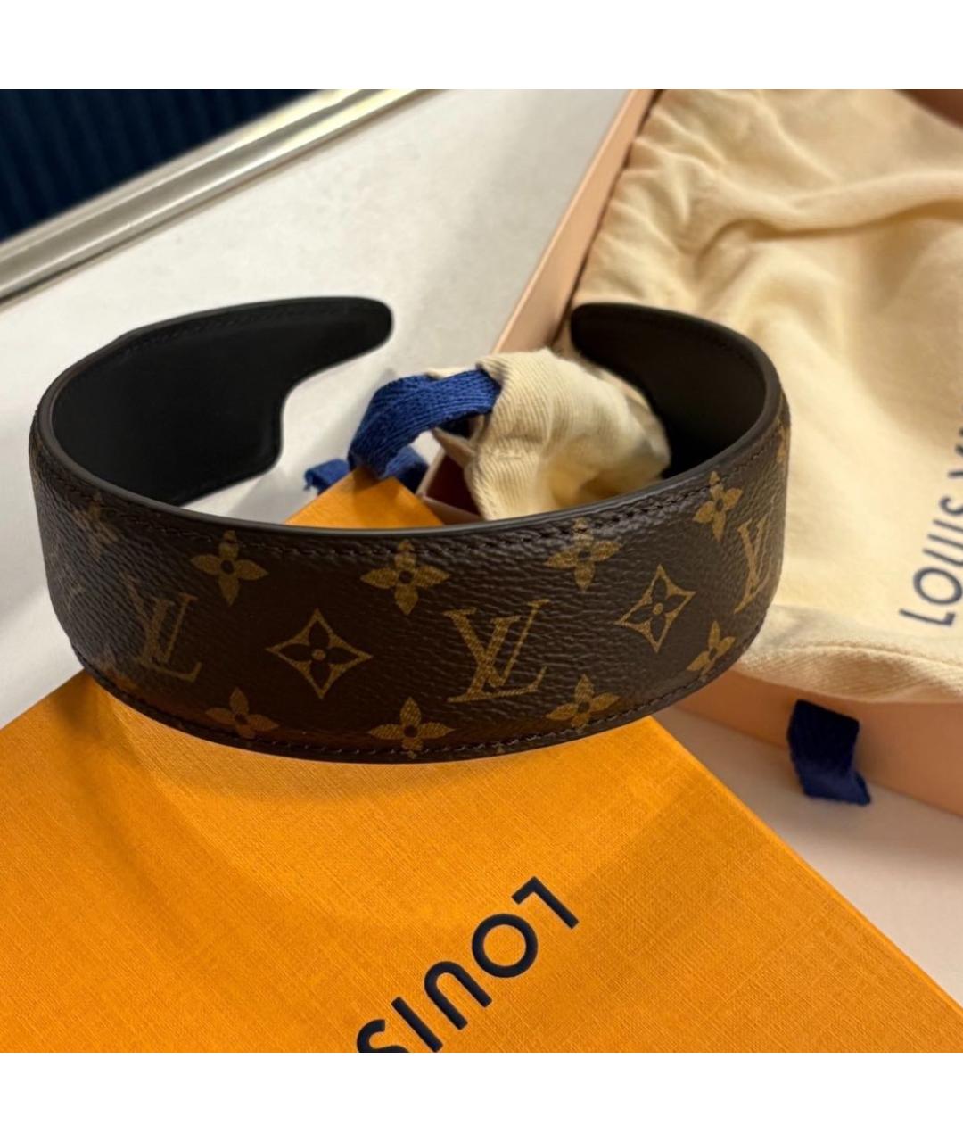 LOUIS VUITTON Коричневый ободок, фото 3