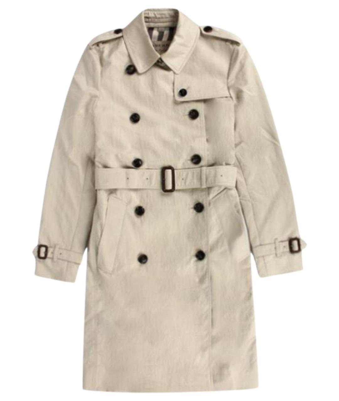 BURBERRY Бежевый хлопковый тренч/плащ, фото 1