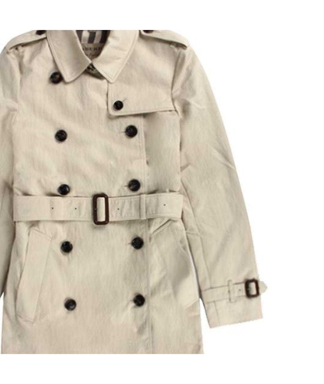 BURBERRY Бежевый хлопковый тренч/плащ, фото 5