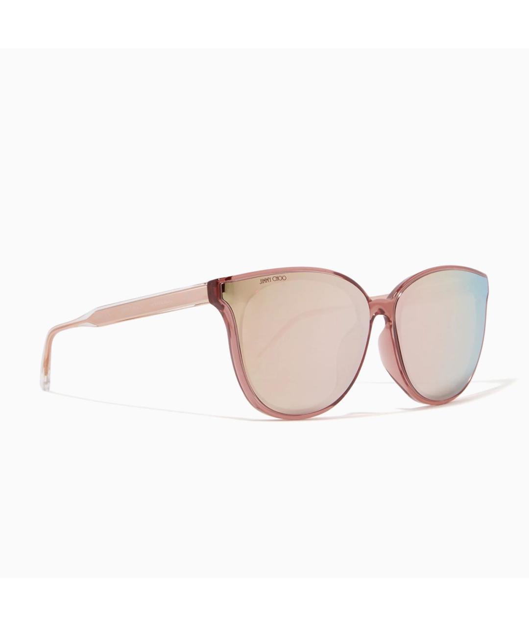 JIMMY CHOO Бежевые пластиковые солнцезащитные очки, фото 2