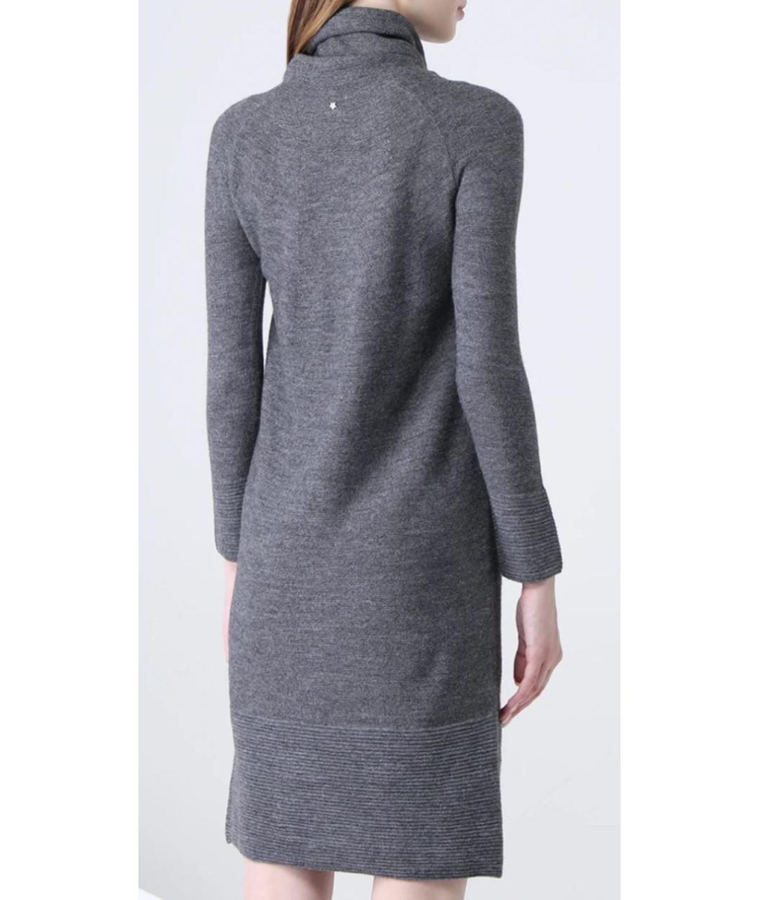 LORENA ANTONIAZZI Серое шерстяное повседневное платье, фото 2