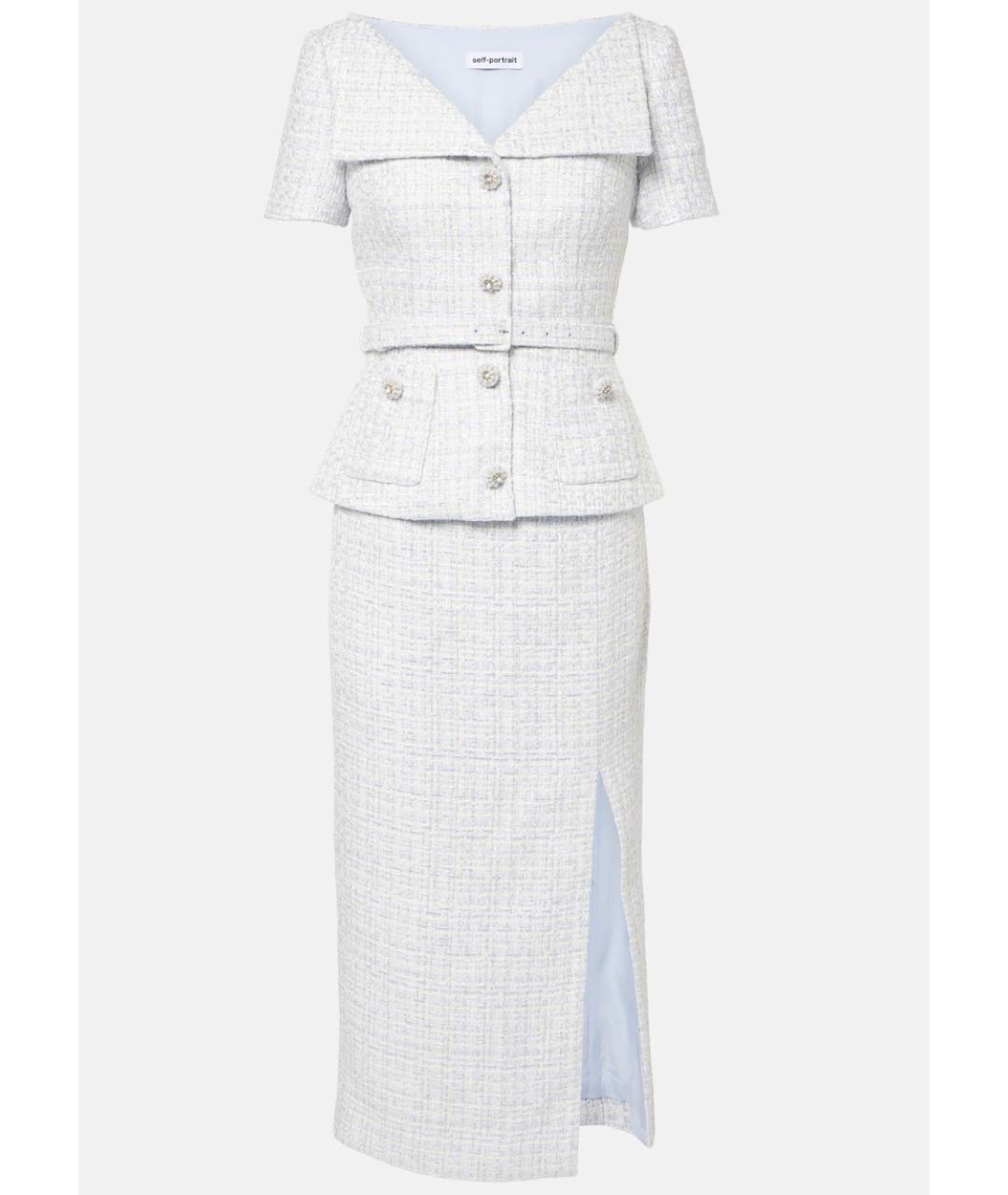SELF-PORTRAIT Голубое коктейльное платье, фото 8