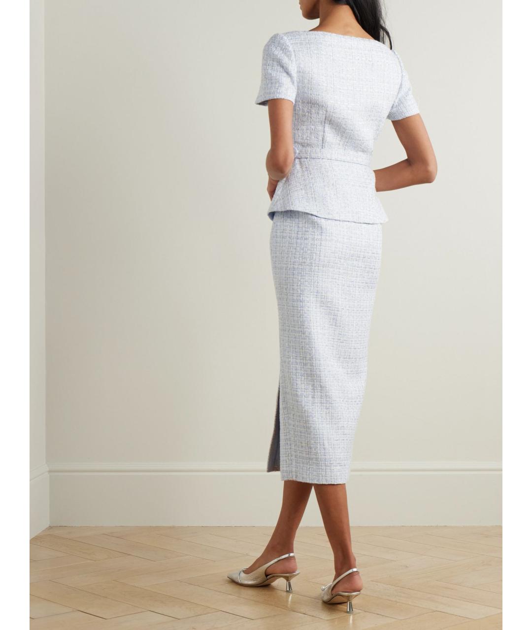 SELF-PORTRAIT Голубое коктейльное платье, фото 7