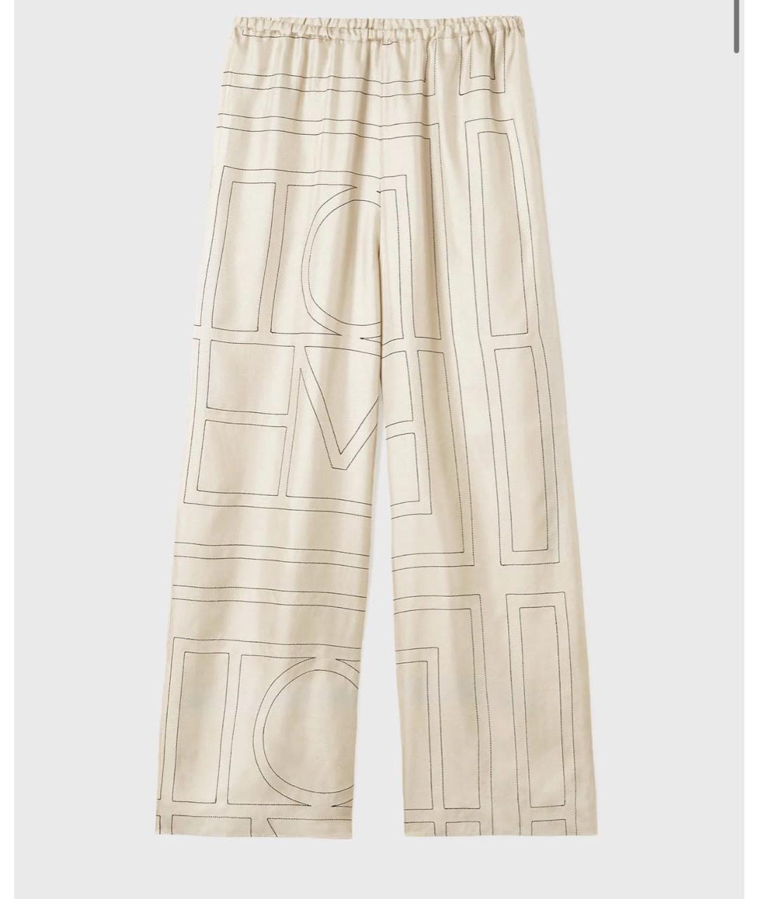 TOTEME Бежевый шелковый костюм с брюками, фото 2