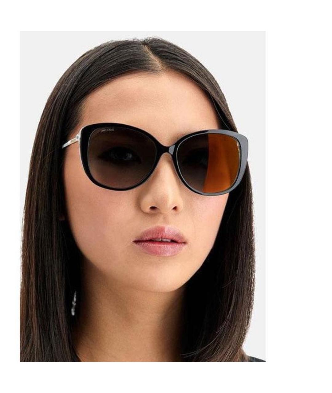 JIMMY CHOO Черные пластиковые солнцезащитные очки, фото 5