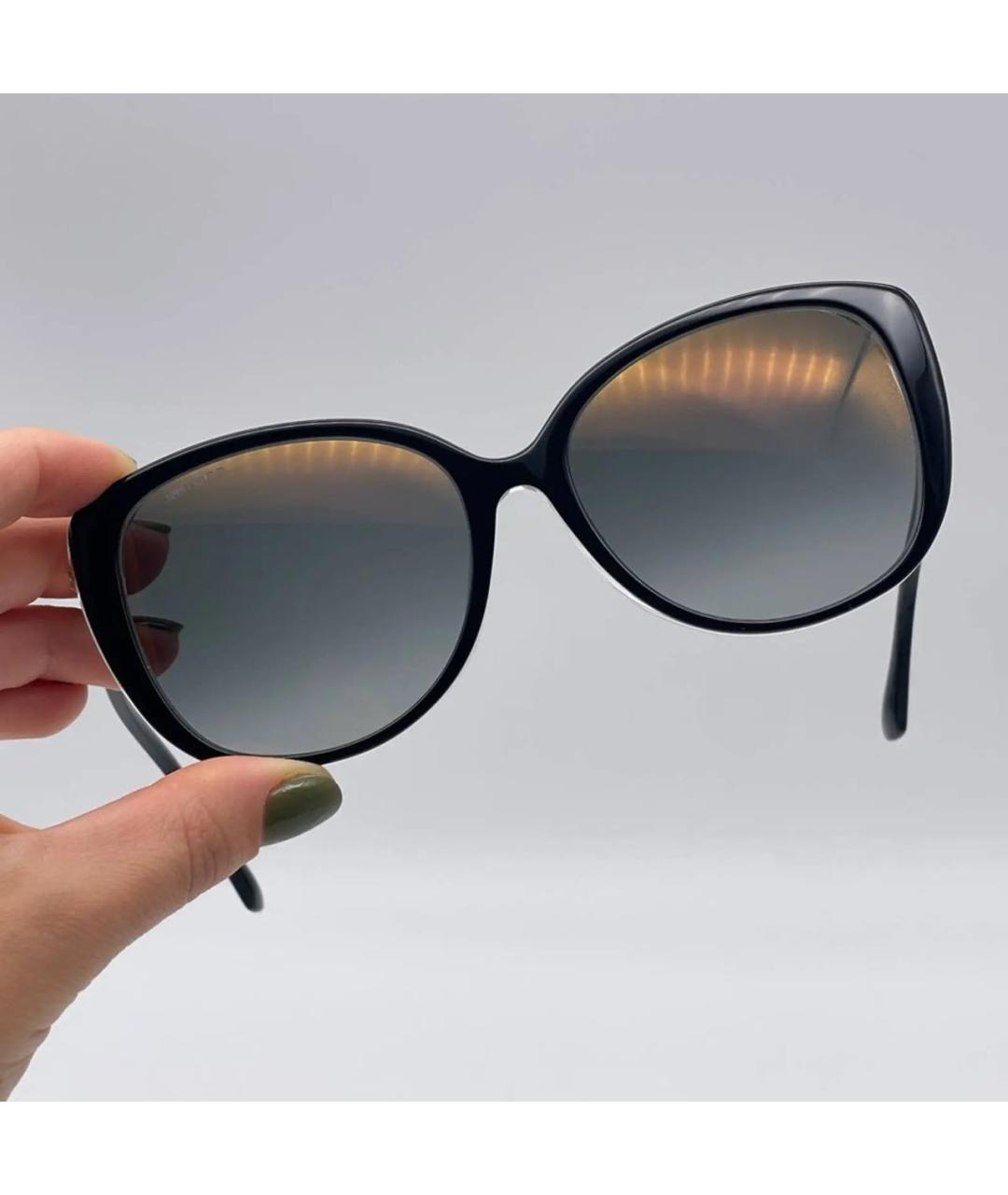 JIMMY CHOO Черные пластиковые солнцезащитные очки, фото 4
