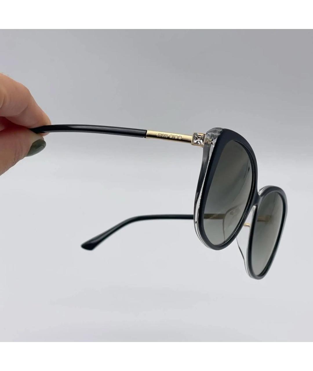 JIMMY CHOO Черные пластиковые солнцезащитные очки, фото 3