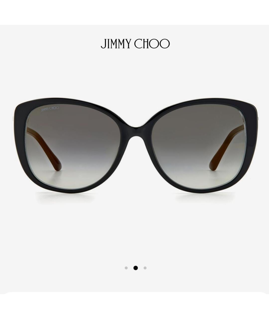 JIMMY CHOO Черные пластиковые солнцезащитные очки, фото 9